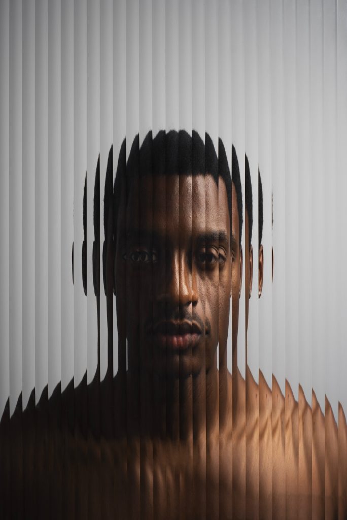 translucent blurred portrait man